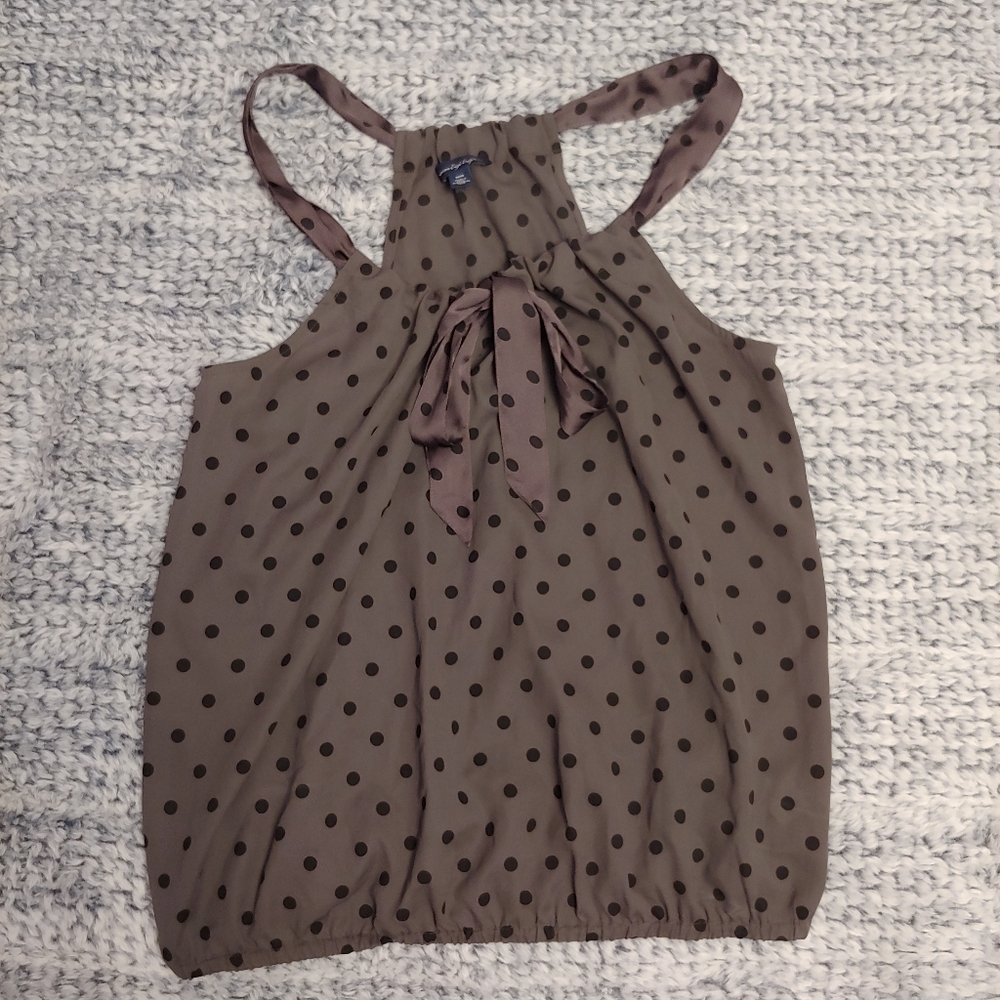 Grey/Black Polka Dot Tank Top